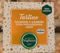 Tartine salmone e gamberi