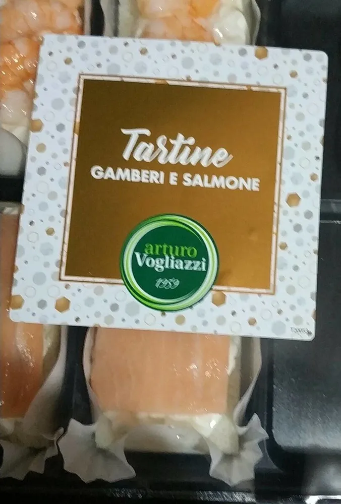 Tartine gamberi e salmone