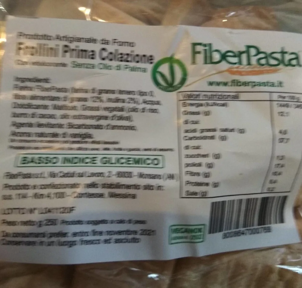 Frollini fiber pasta