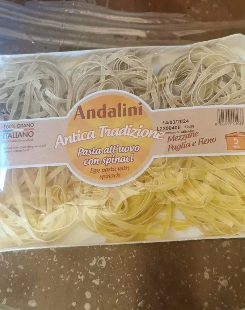 pasta all'uovo con spinaci