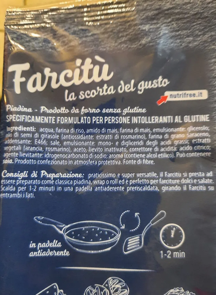 Piadina – Prodotto da forno senza glutine