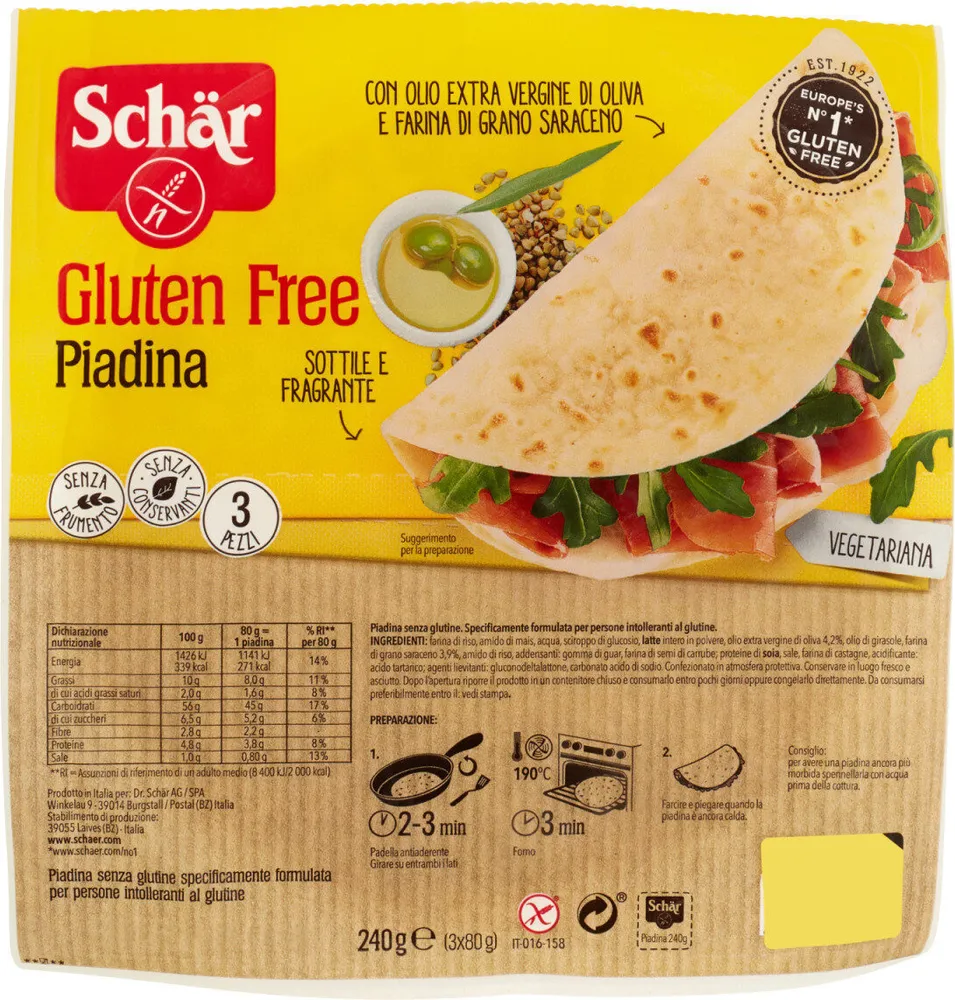 Schar Piadina gluten free