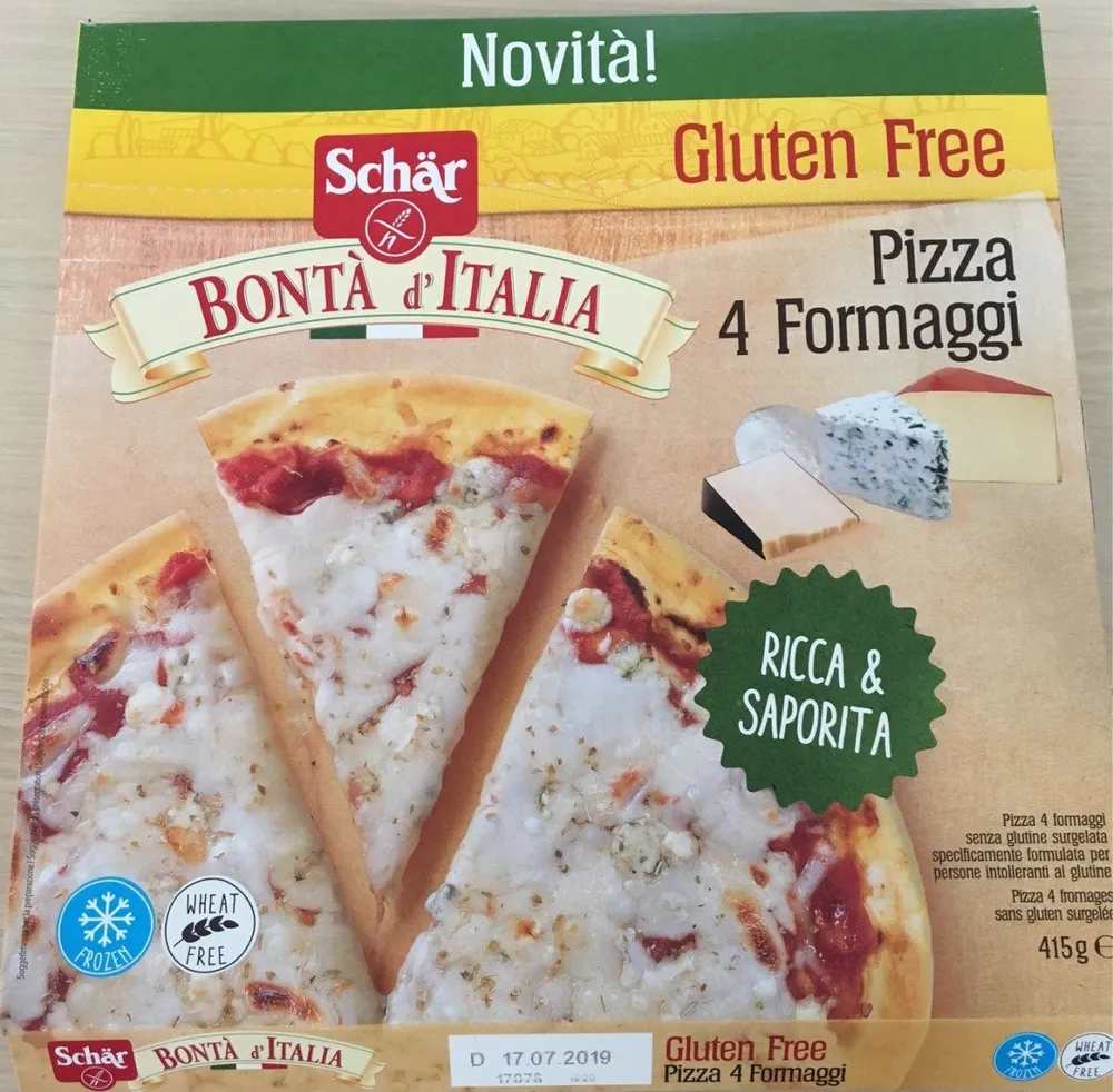Pizza 4 Fromages sans gluten