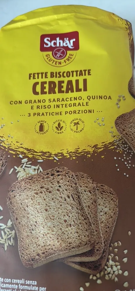 Fette biscottate cereali con grano saraceno, quinoa e riso integrale