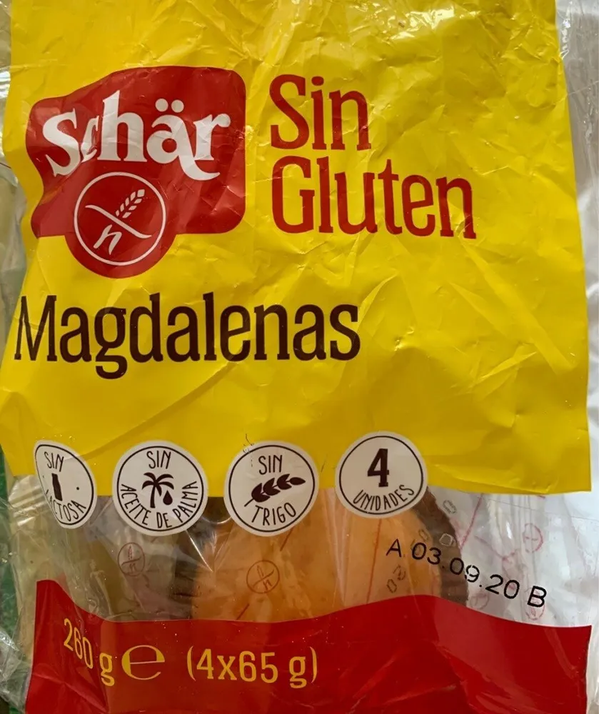 Magdalenas sin gluten