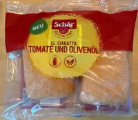 Schär XL Ciabatta Tomate und Olivenöl 8008698044582 Glutenfreie Ciabatta mit Tomaten und Olivenöl