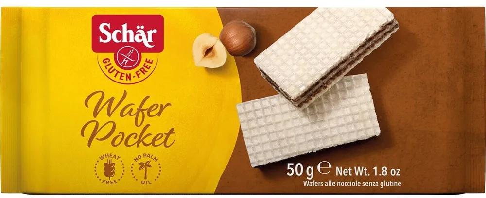 Schär Wafer Pocket WHEAT PALM O FREE 50ge Net Wt.