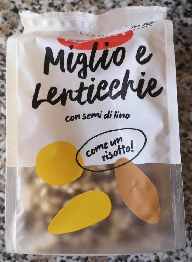 Miglio e lenticchie con semi di lino