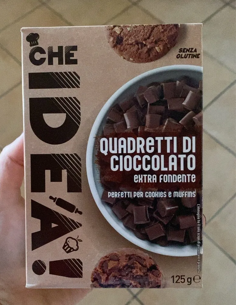 Quadretti di cioccolato extra fondente