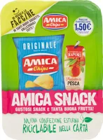 Amica snack originale + frullato di pesca