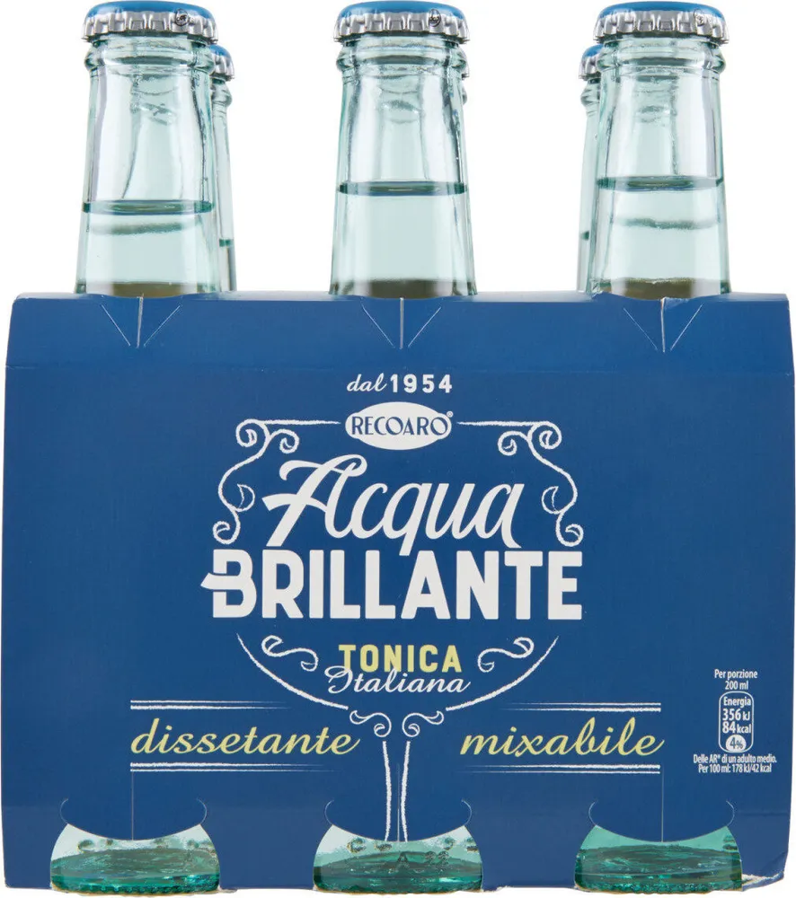 Acqua brillante bibita gassata
