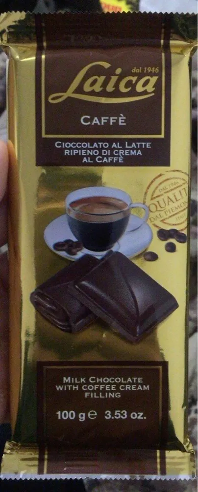 Cioccolato al latte ripieno di crema al caffè