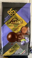 Praline di cioccolato extra fondente con Rum e Mirtillo