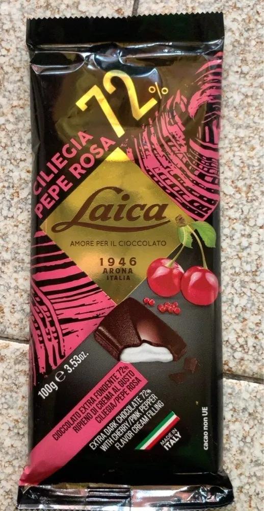 Ciliege pepe rosa 72% amore per ilcioccolato