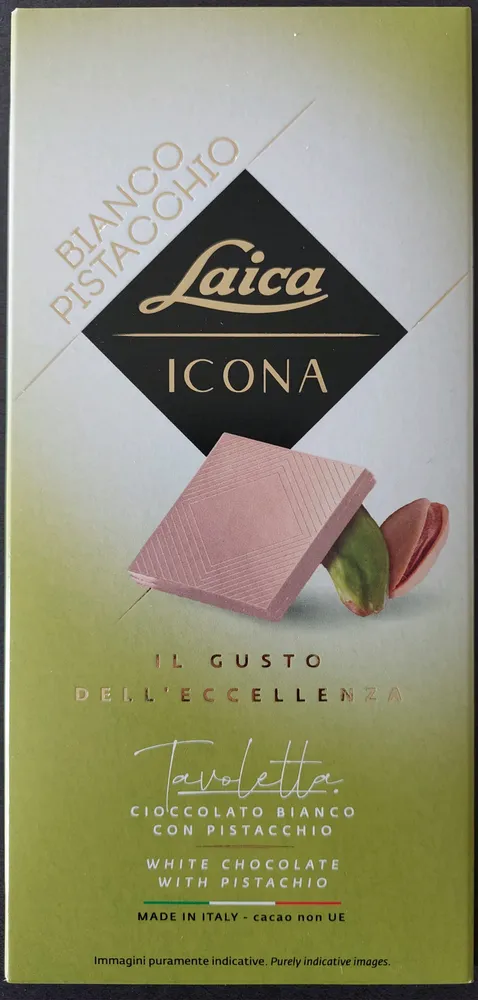 cioccolato bianco con pistacchio