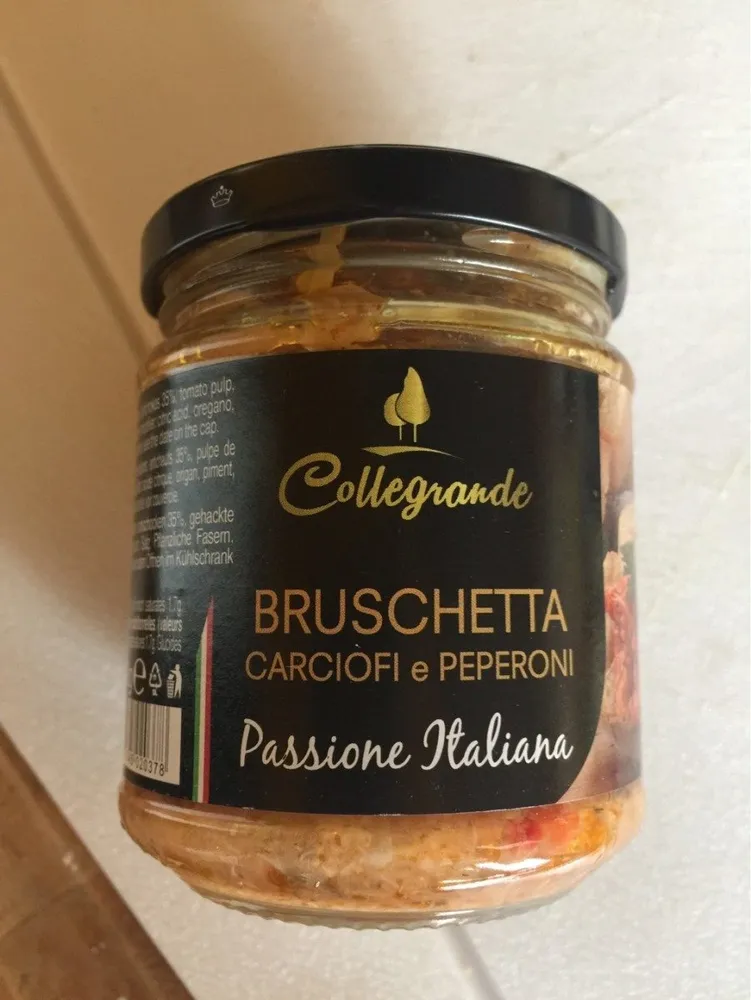 Bruschetta carciofi e peperoni
