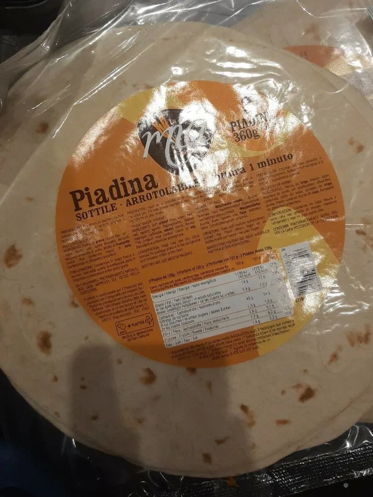 Piadina sottile arrotolabile