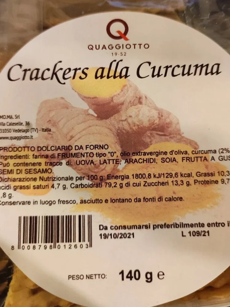 Creckers alla curcuma
