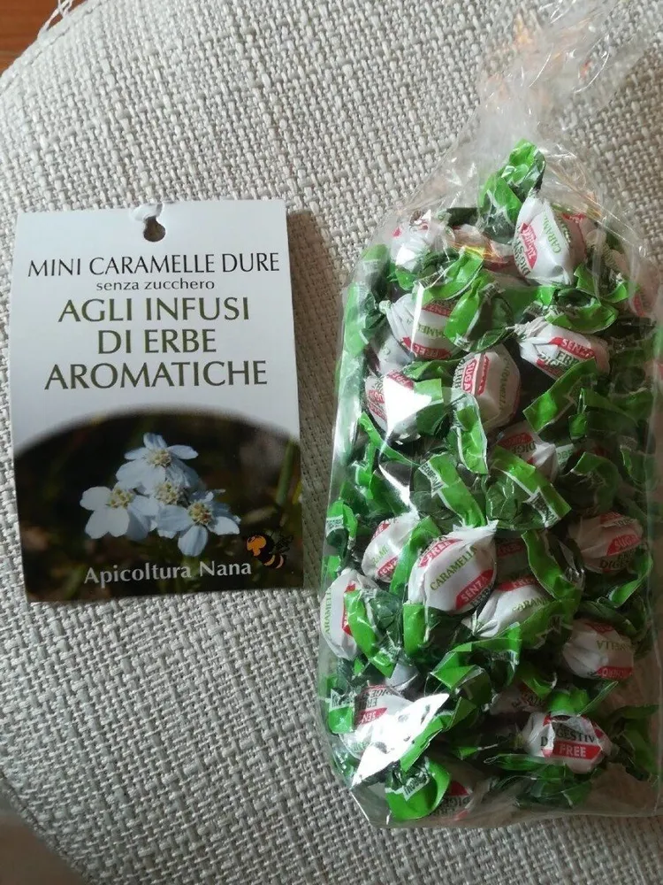 Mini caramelle dure senza zucchero