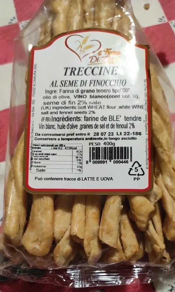 Treccine semi finocchio