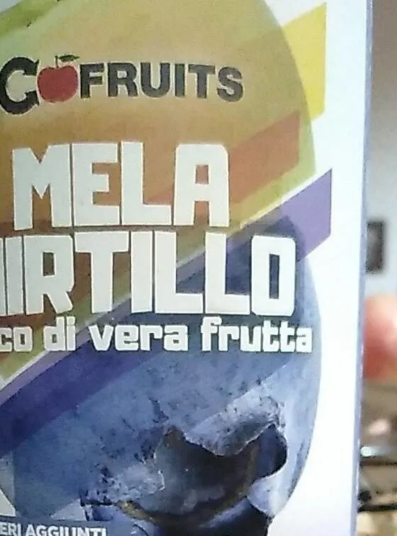 Succo di mirtillo e mela