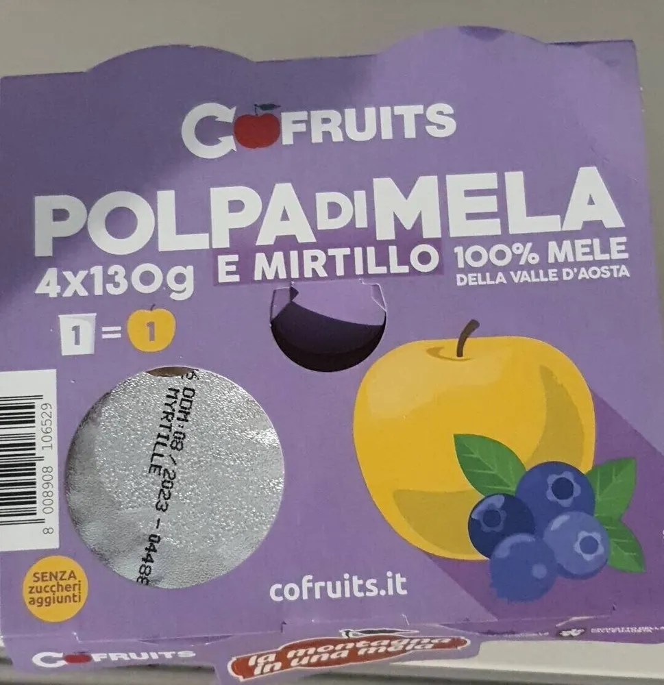Polpa di mela e mirtillo