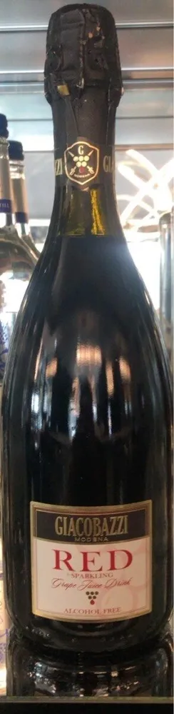 Red sparkling grape juice drink