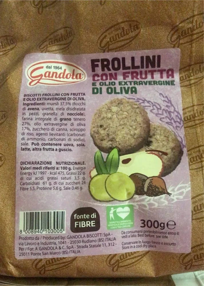 Frollini con frutta e olio extravergine d’oliva