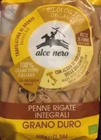 Penne Complètes Alce Nero [pâtes Biologiques] [sachet De 500G].