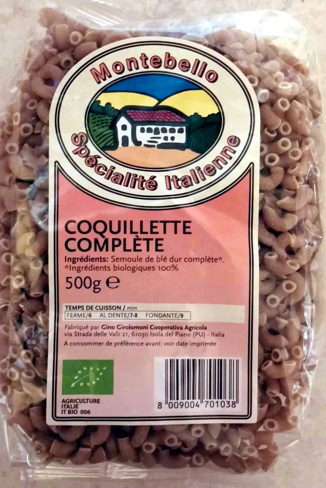Coquillette complète Bio