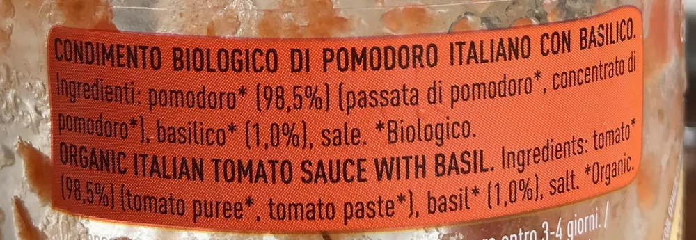 Pomodoro Con Basilico