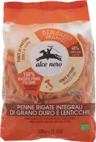 Penne rigate integrali di grano duro e lenticchie