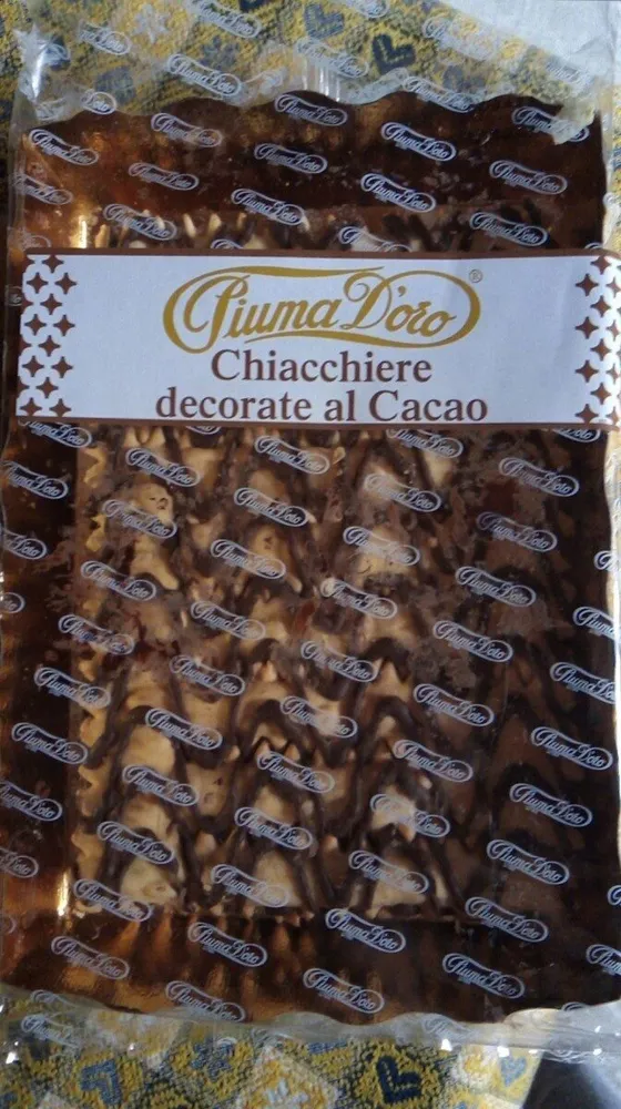 Chiacchere decorate al cioccolato