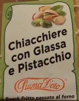 Chiacchere con glassa al pistacchio