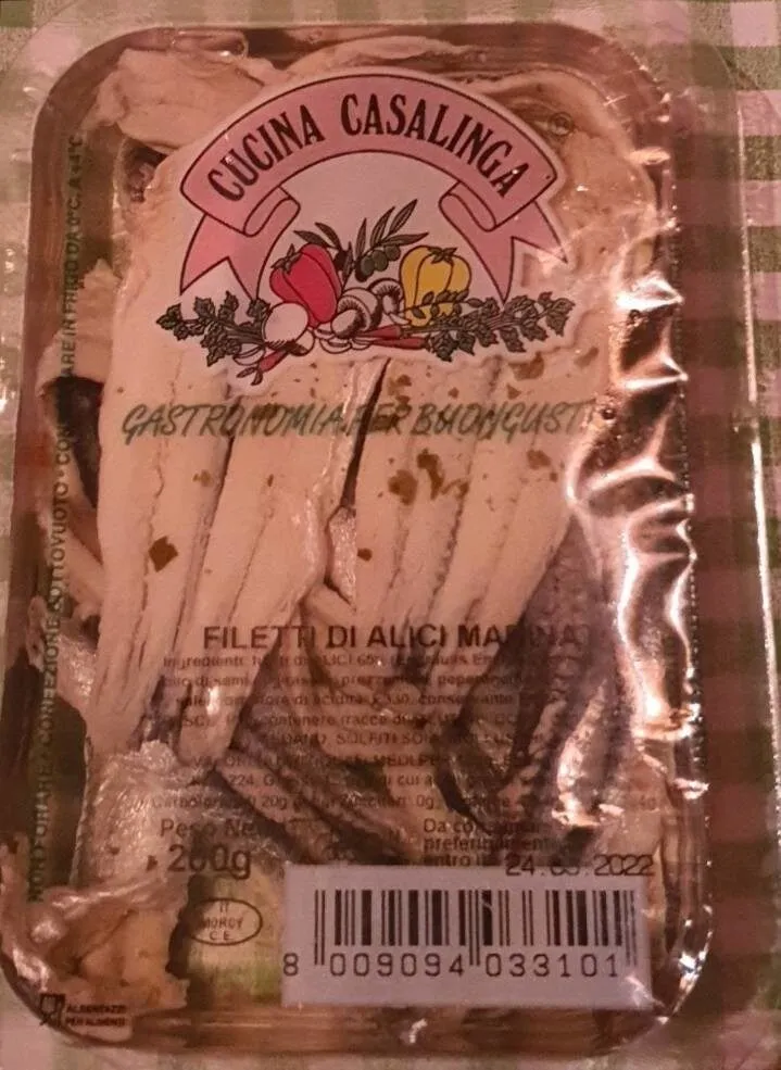 Filetti di alici marinate