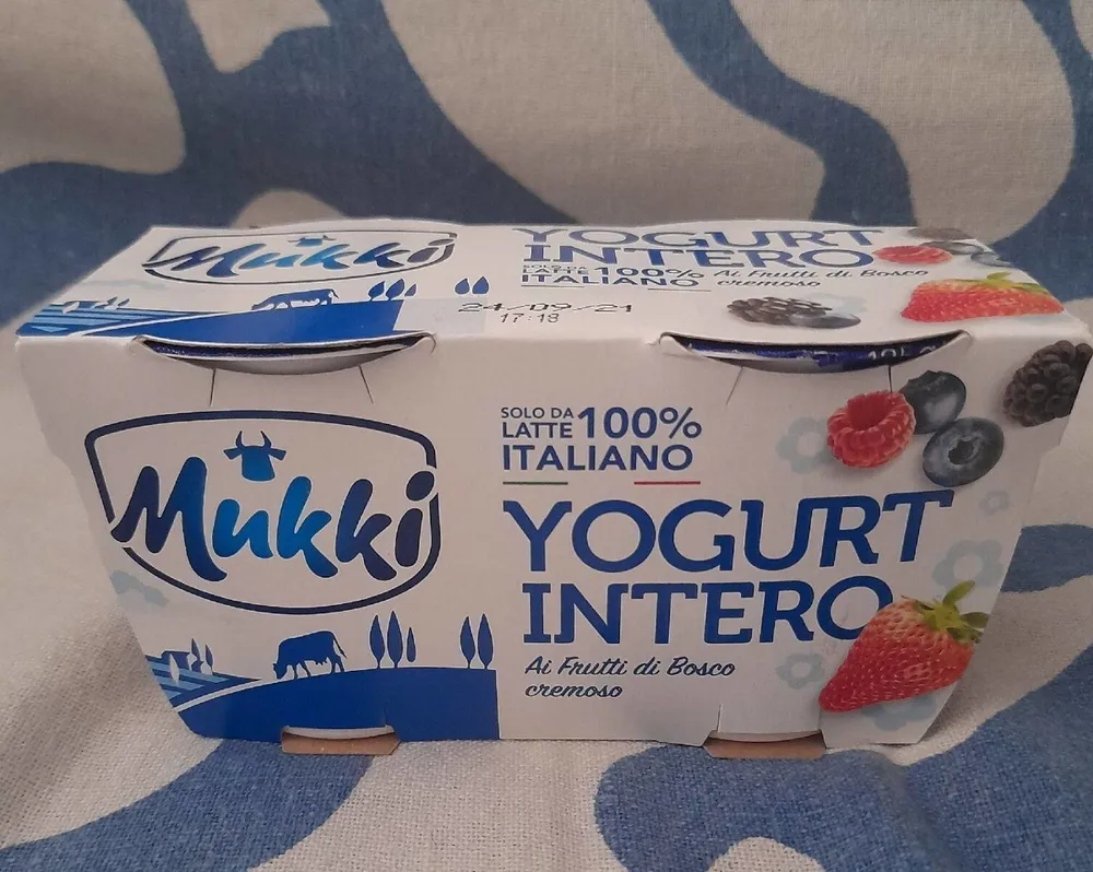 Yogurt intero ai frutti di bosco