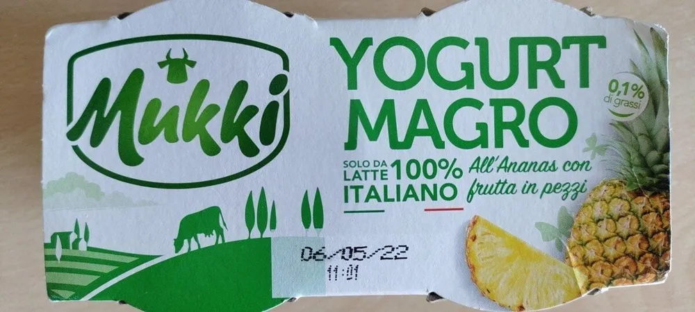Yogurt magro ananas