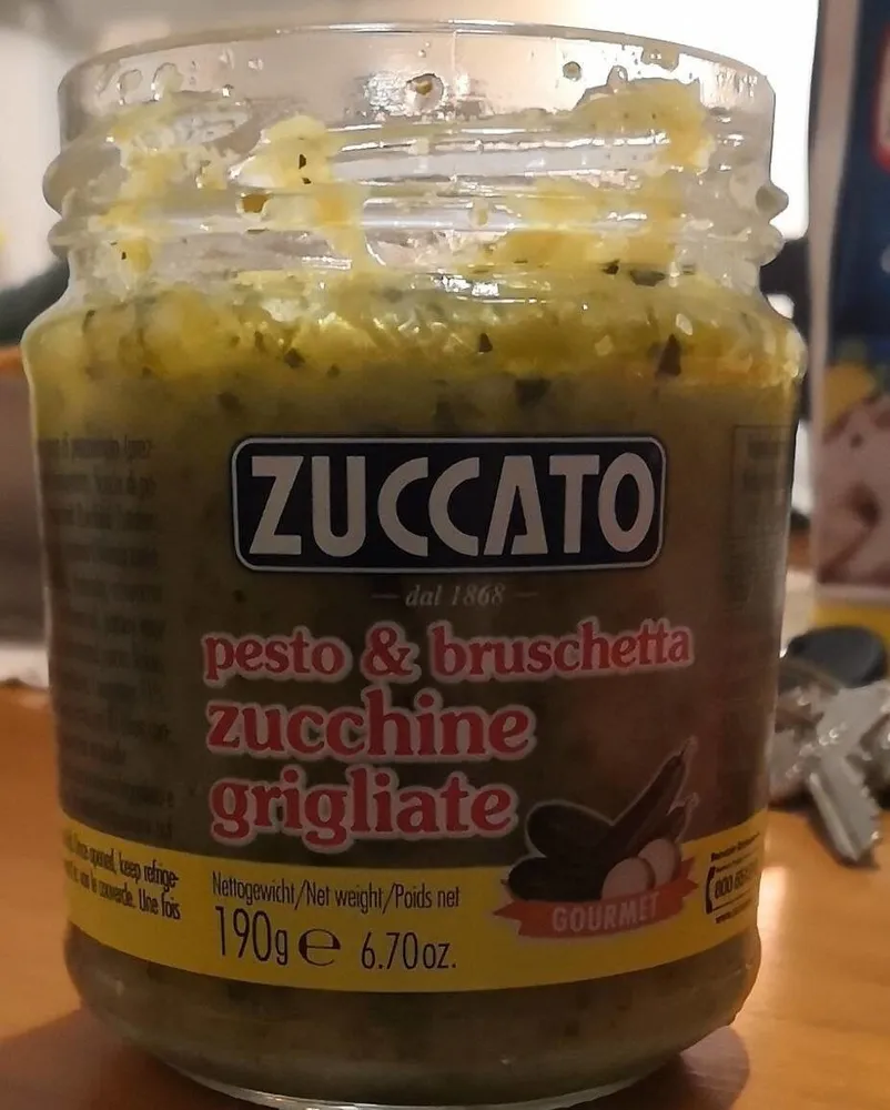 Pesto e bruschetta zucchine grigliate
