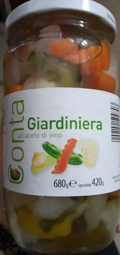 Giardiniera all'aceto di vino