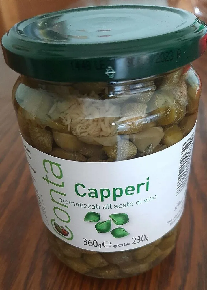 Capperi aromatizati all'aceto di vino