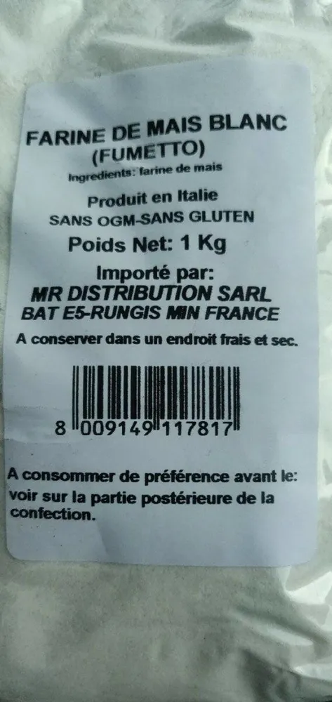 Farine de maïs blanc