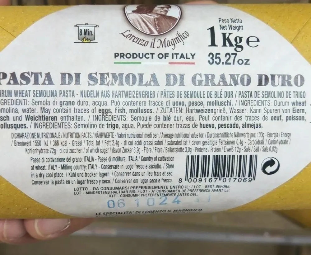 Pasta di semola di grano duro