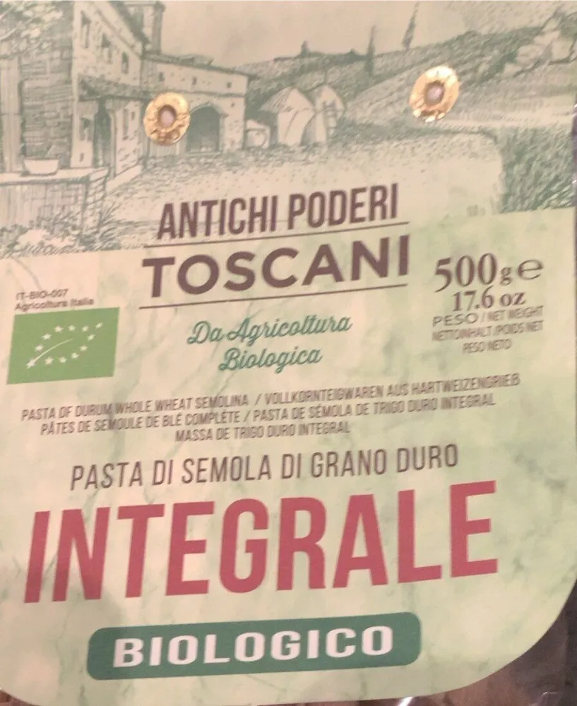 Pasta di semola di grano duro integrale
