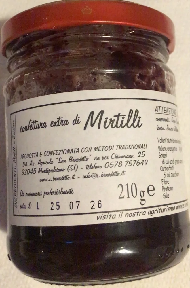 Confettura extra di mirtilli