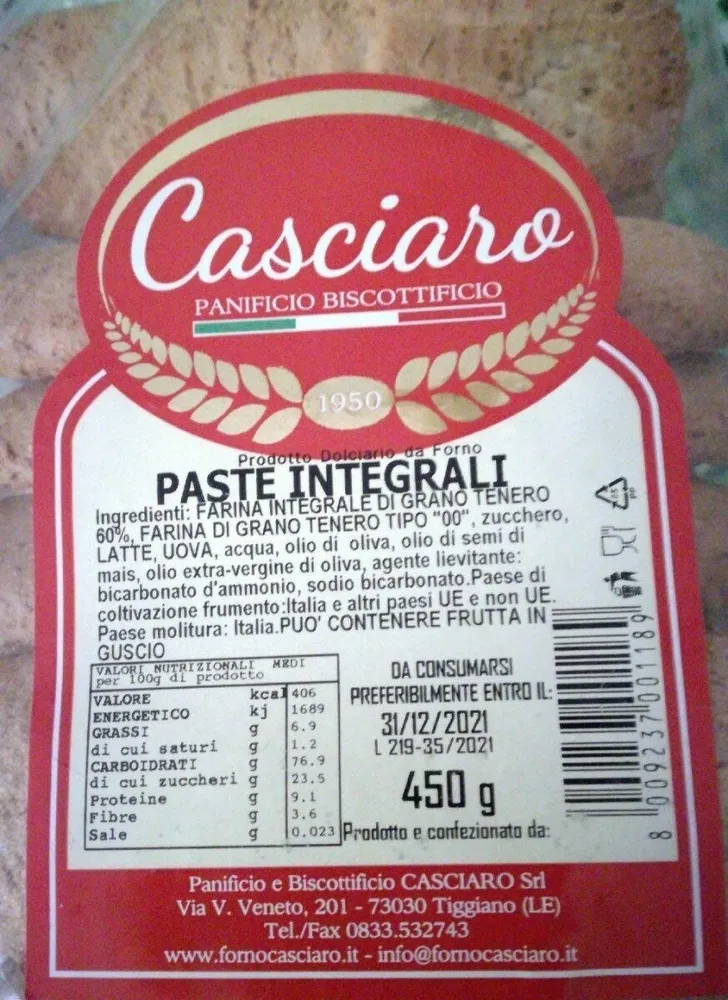 Paste integrali