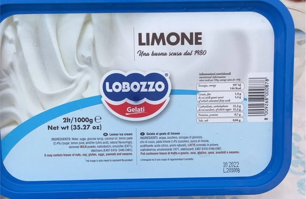 Gelato limone