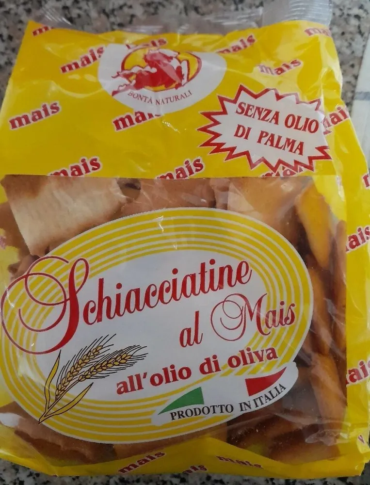 Schiacciatine al mais all'olio di oliva