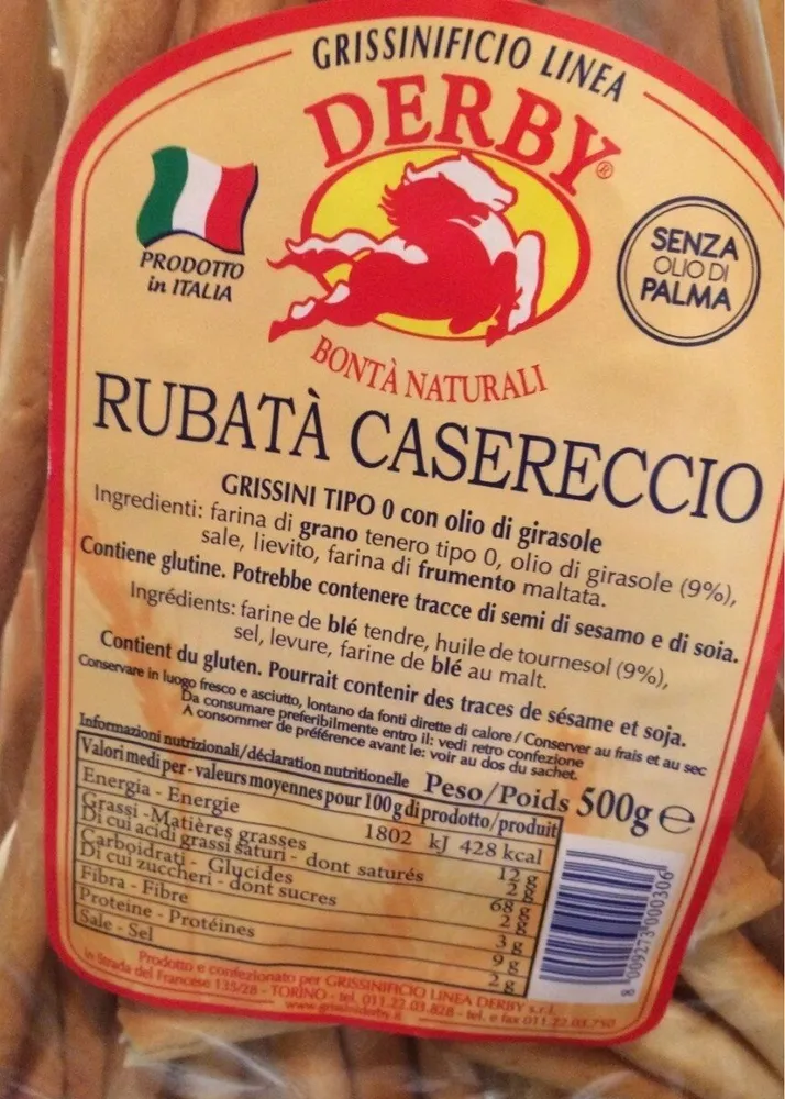 Grissini rubatà casereccio