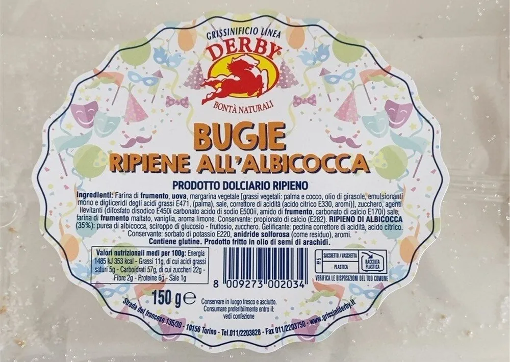 Bugie ripiene all’albicocca