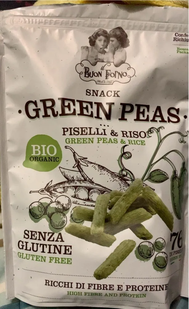 Snack green peas